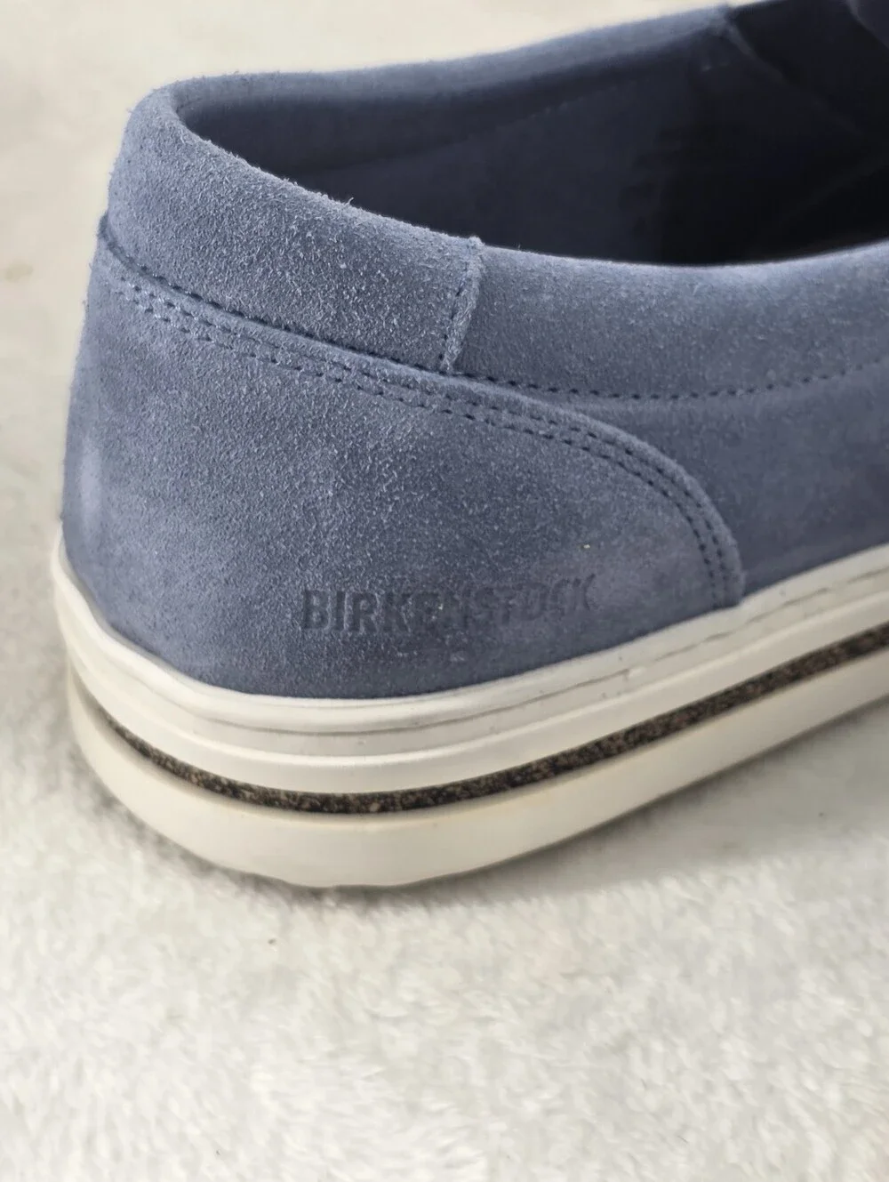 Birkenstock Oswego Elemental Blue Suede Slip On Sneakers EU 43 US 10